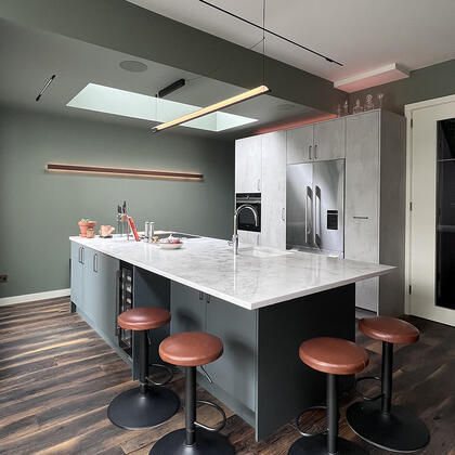 Beton Ares & Green kitchen in Walthamstow