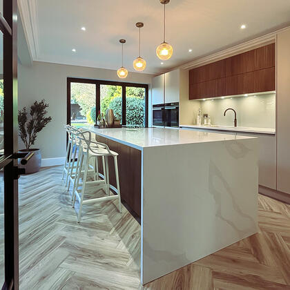 Cashmere & Walnut kitchen in Theydon Bois