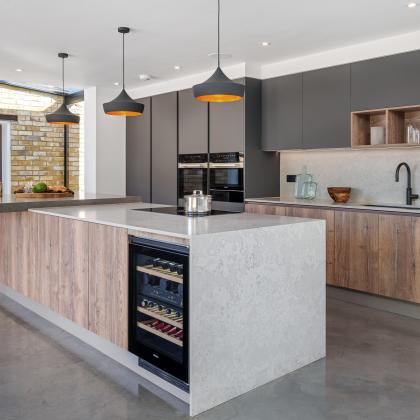 Graphite & Oak kitchen in Waltham Cross