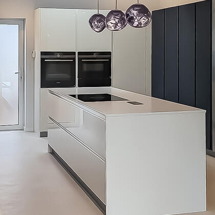 Indigo Blue and Gloss White