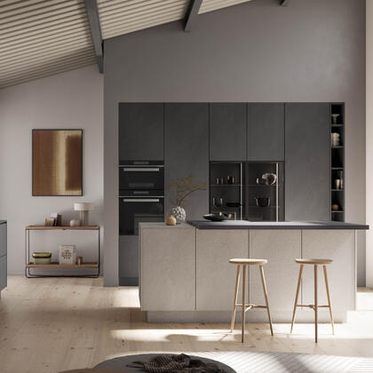 Light and Dark Concrete Kitchen
