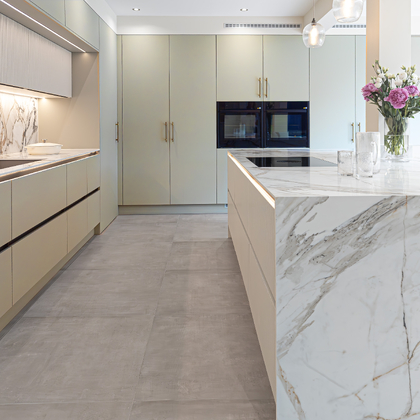 Sage Green bespoke kitchen in Woodford Green