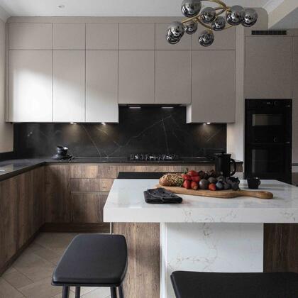 Taupe & Halifax Oak Kitchen in Repton Park