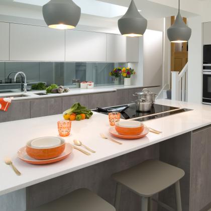 Concrete & Taupe Laminate