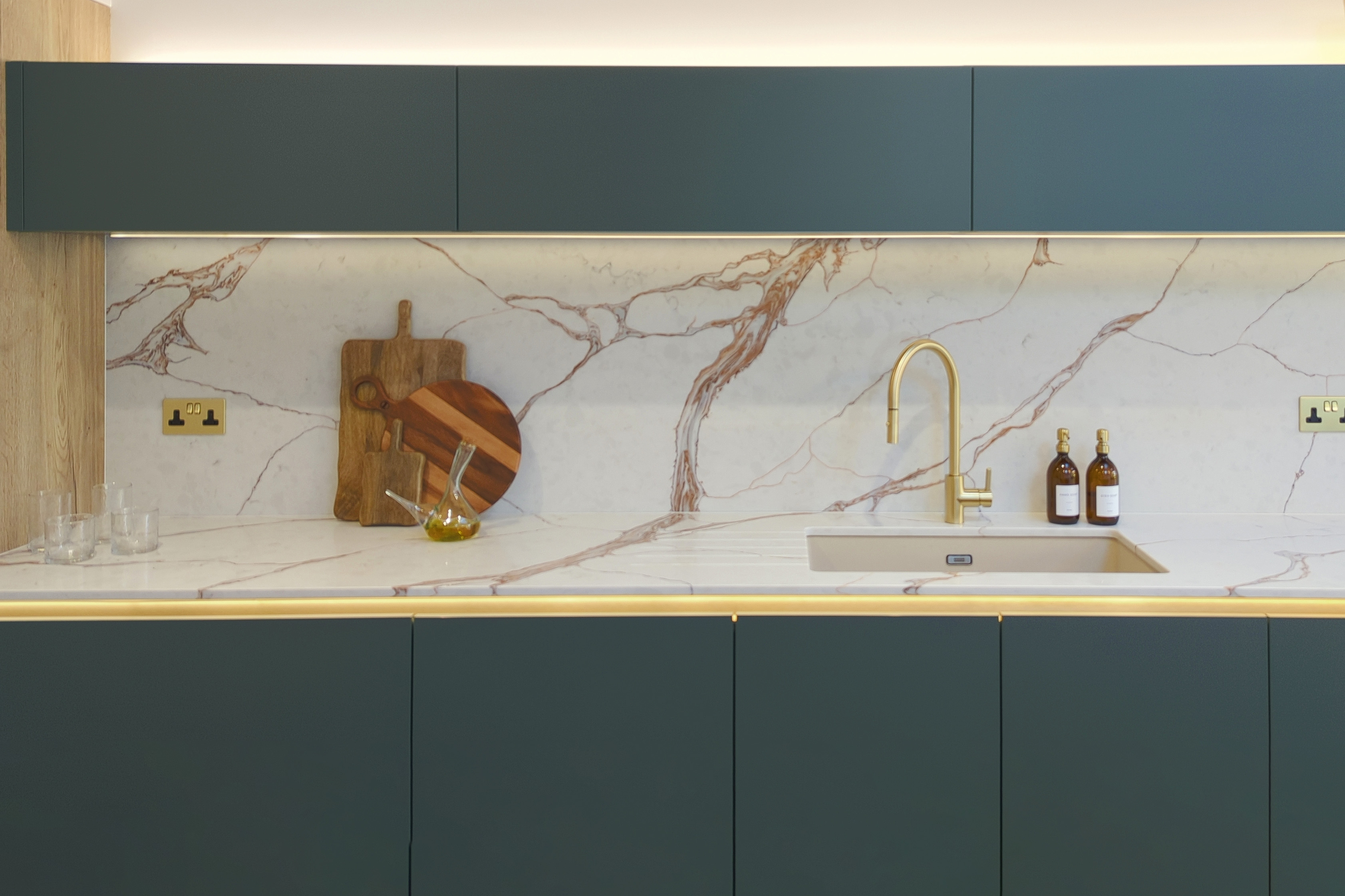 Kombu Green and Oak Kitchen in Buckhurst Hill